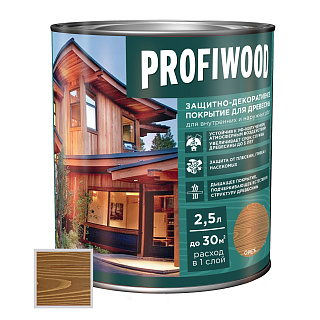 Защитно-декоративное покрытие для древесины PROFIWOOD орех 2.3 кг