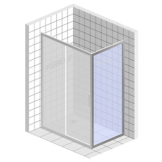 Боковая панель для двери 19R.90.CLN.MAT, прозрачное стекло, 90 х 200 см
