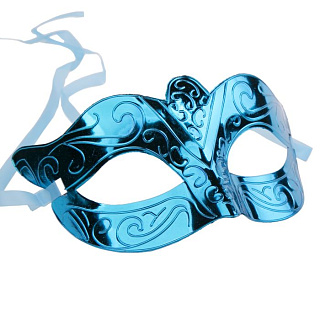 Маскарадная маска голубые узоры