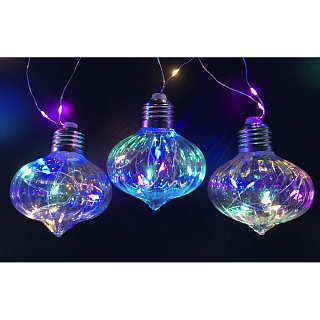 Светодиодная декорация внутренняя Лампы, 60 LED, разноцветный свет, 1 режим