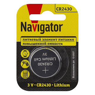 Батарейка NAVIGATOR CR2430 1шт