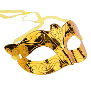 Маскарадная маска золотые узоры