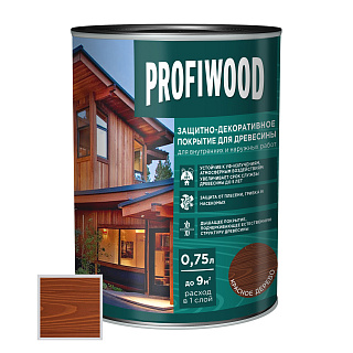 Защитно-декоративное покрытие для древесины PROFIWOOD красное дерево 0.7 кг