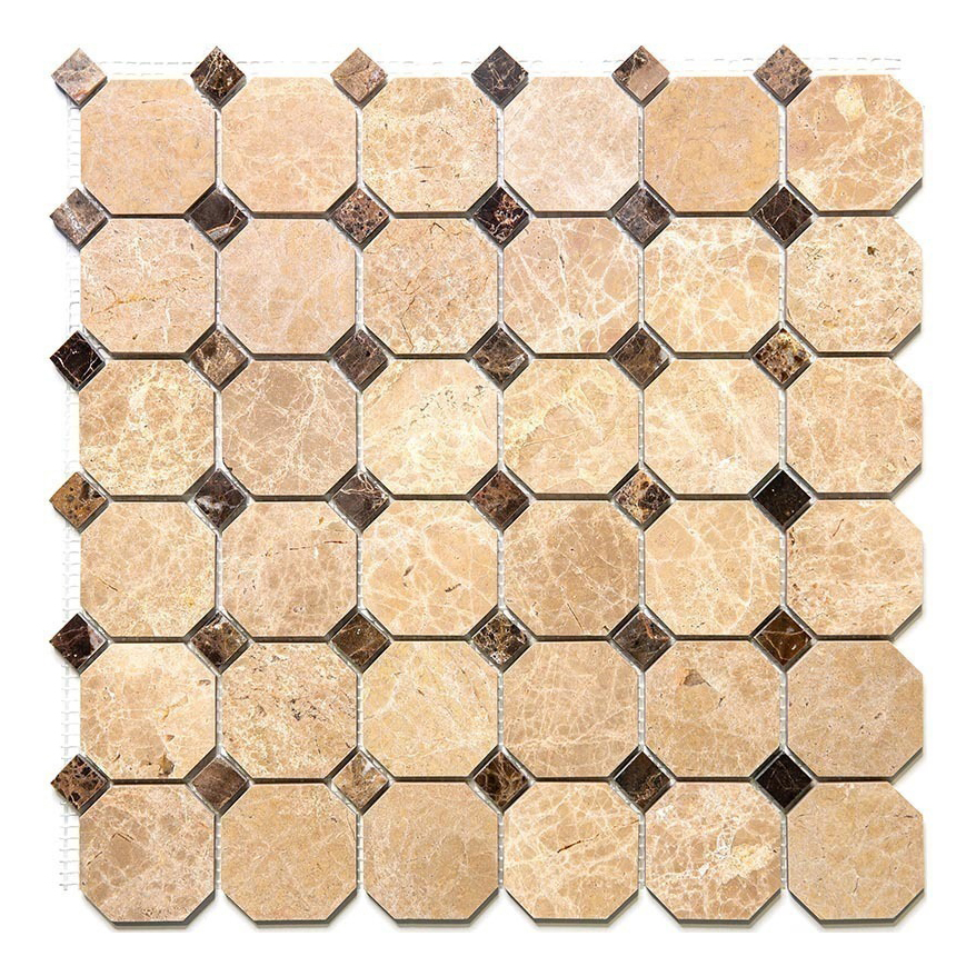 Мозаика мрамор. Natural Mosaic Octagon. 7m022-15t Emperador Dark мозаика мрамор 15x15. Бежево коричневая мозаика 7m036 + 7m022. Мозаика мраморная Octagon.