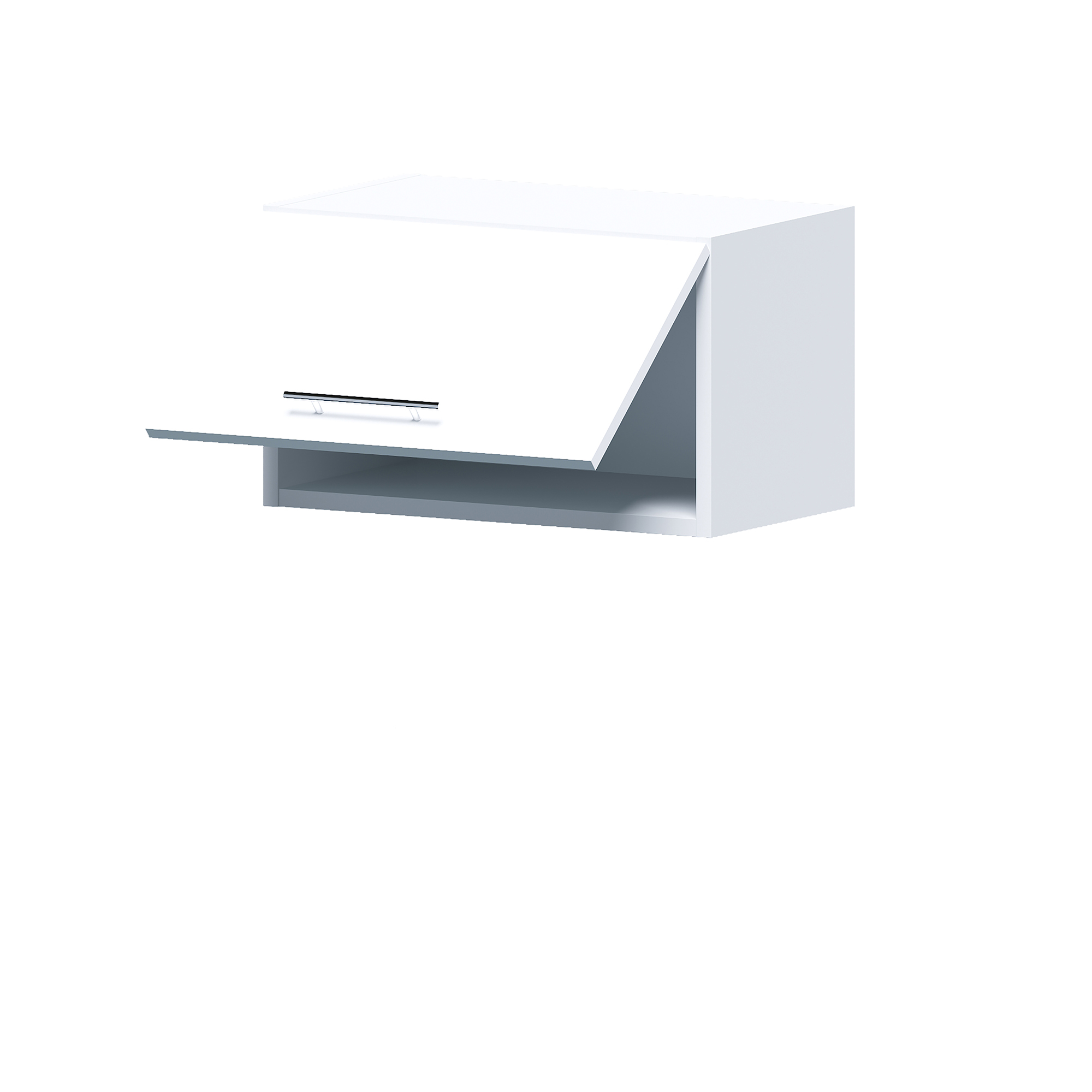 Шкаф навесной над вытяжкой Ньюкасл 36х60 см МДФ белый