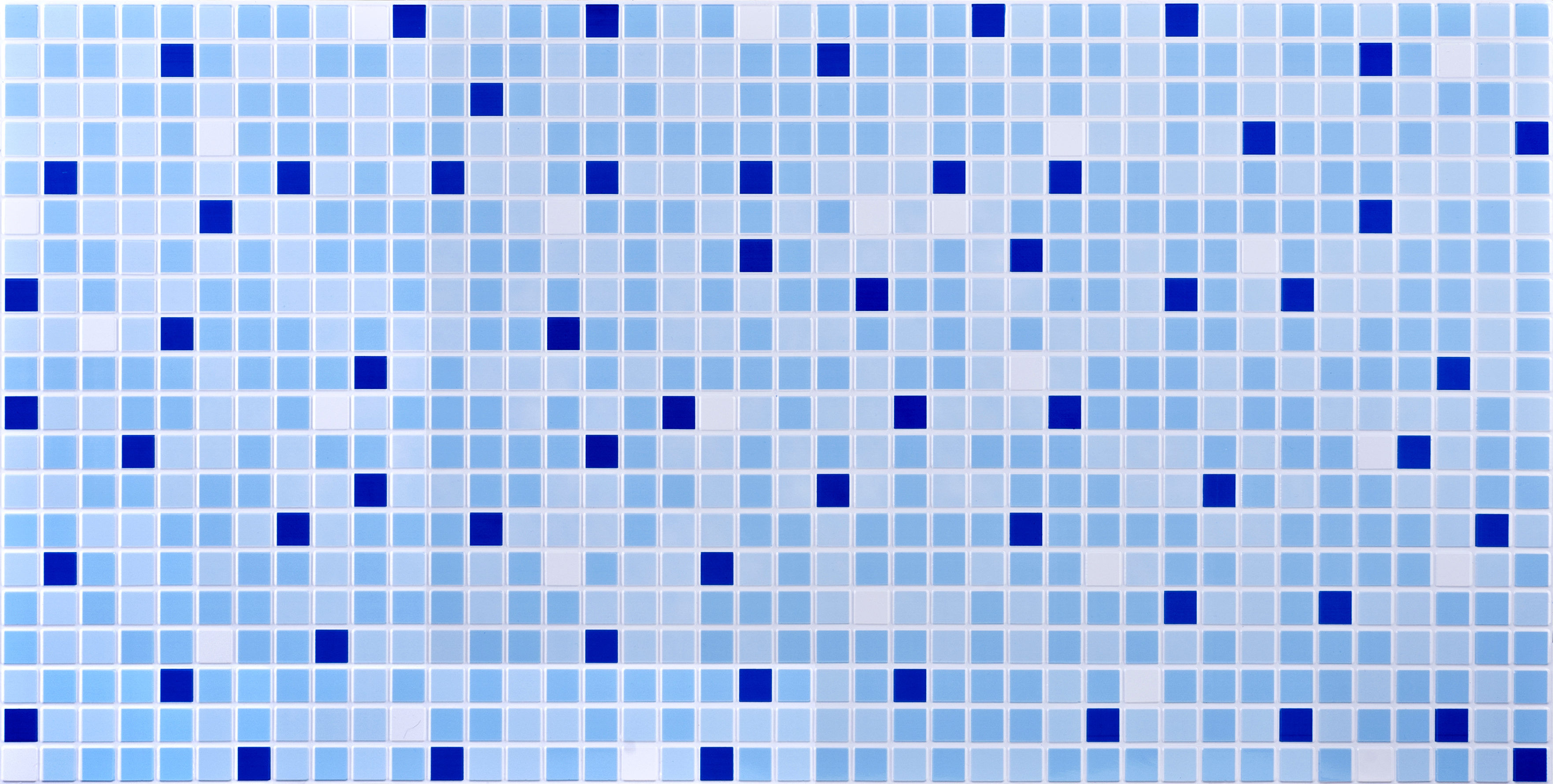 Панель ПВХ регул Декопан мозаика синий микс, синяя, 957 х 480 х 0,4 мм