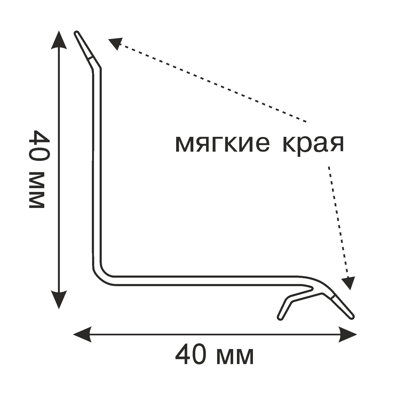 Бордюр для ванны 40х40