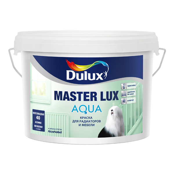 Краска для мебели и радиаторов dulux master lux aqua 40