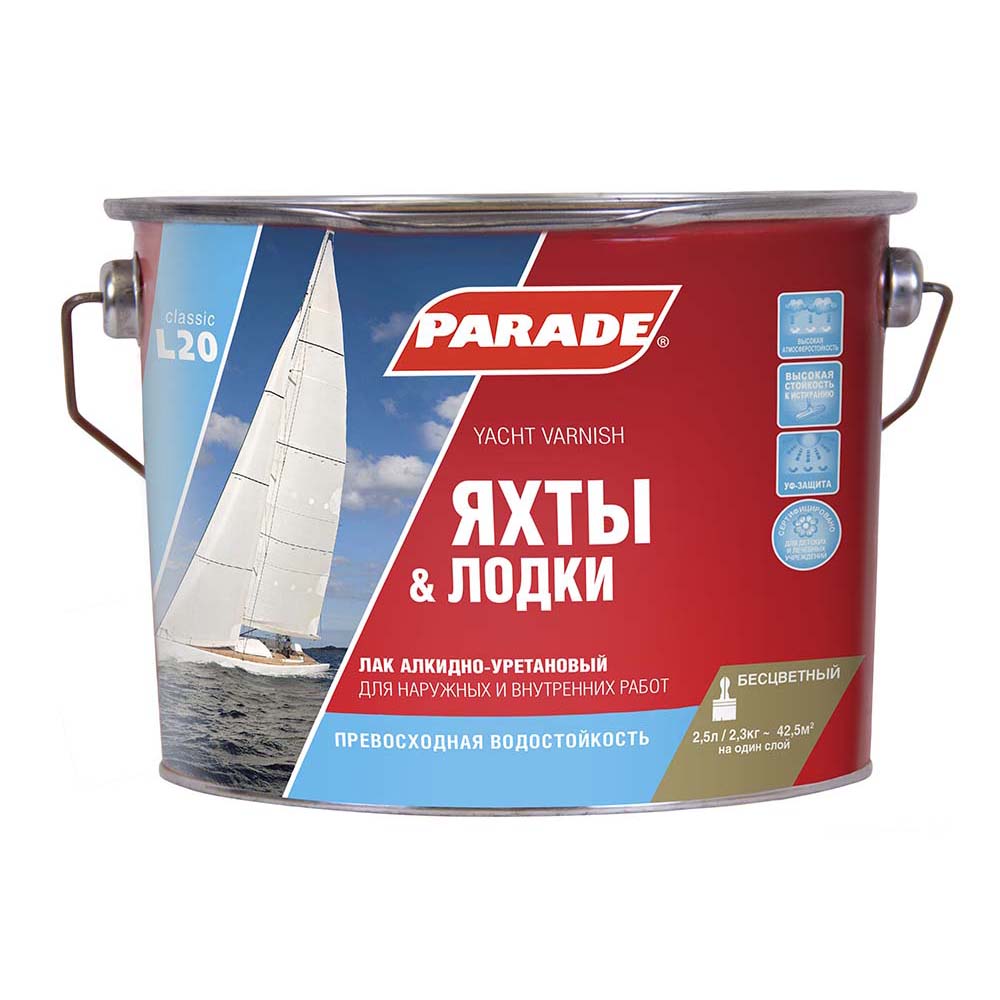 Лак яхтный Parade l20