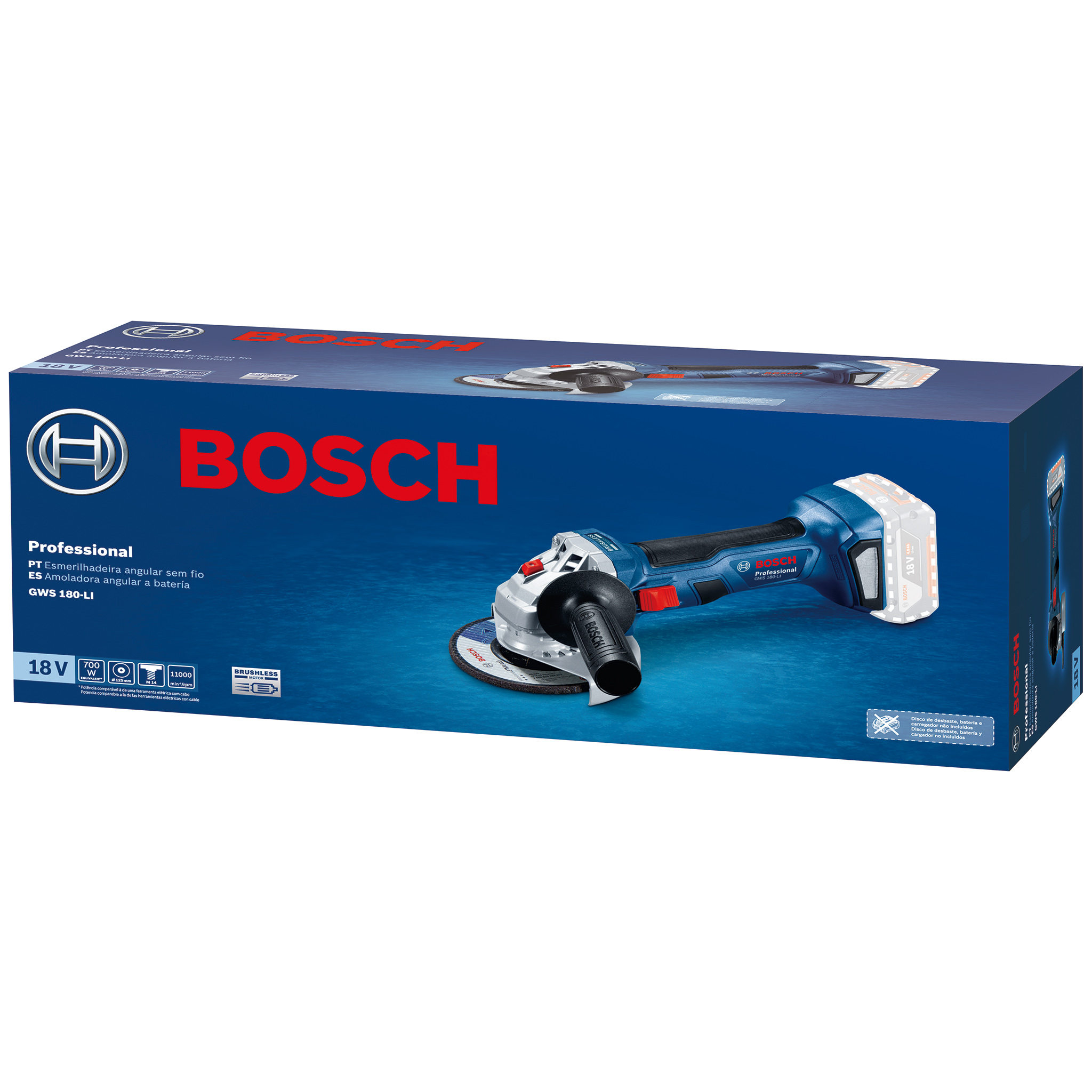 Аккумуляторная Ушм Bosch Gws 180 Li Купить