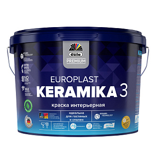 Краска Dufa Europlast Keramika 3, база 1, белая, 2,5 л