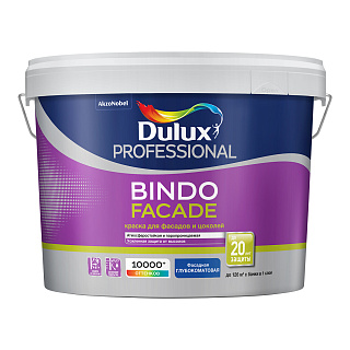 Краска фасадная Dulux Bindo Facade белая, 9 л