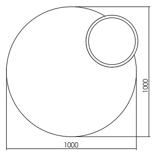 Зеркало Satellit, 100 x 100 см