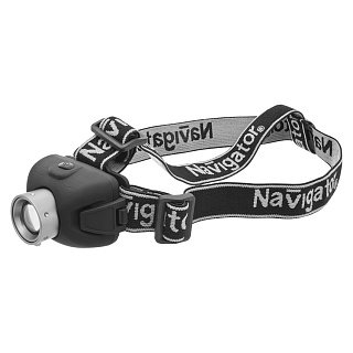 Фонарь налобный Navigator NPT-H06 LED, черный