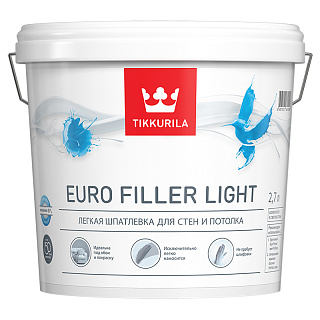 Шпатлевка финишная Tikkurila Euro Filler Light KTA, 2,7 л