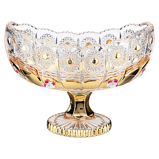 Конфетница Lefard Gold glass, стекло, 15,5 х 9 х 11 см